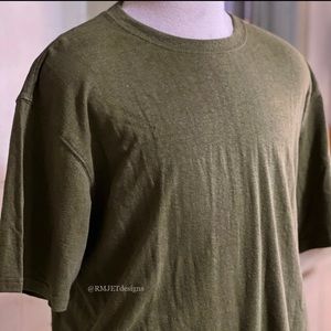 *NEW* Hemp and Cotton Tee Shirt - Olive Green Unisex T-shirt - organic
